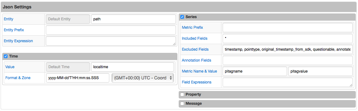 Kafka JSON mapping settings