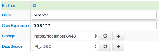 JDBC job settings